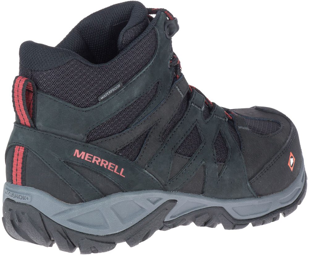 Merrell Støvler Dame - Siren Mid Waterproof Alloy Toe Work - Sort - NZT209475
